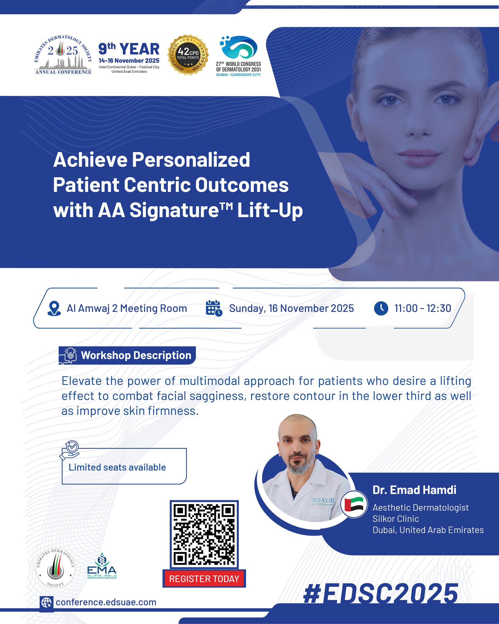 Precision. Artistry. Results.

Discover the science behind the AA Signature™ Lift-Up Technique at EDSC 2025 — where expert guidance meets hands-on learning in aesthetic dermatology.

#EDSC2025 #LiftUpWorkshop #DermatologyEducation #AestheticInnovation