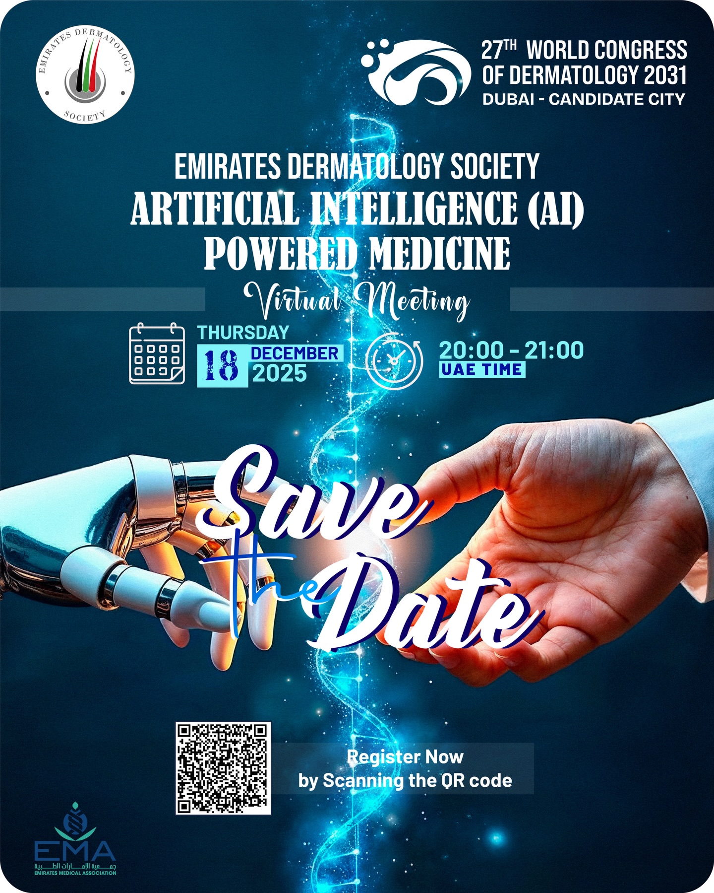 🚀 The future of medicine is here! Save the date for the EDS Virtual Meeting on Artificial Intelligence (AI-Powered Medicine).