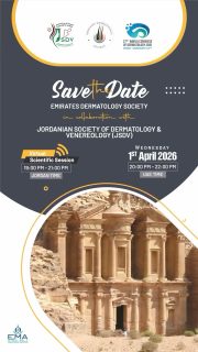 Two leading dermatology societies come together for a meaningful scientific exchange.
The Emirates Dermatology Society and the Jordanian Society of Dermatology & Venereology proudly present a Joint Virtual Meeting—bringing you expert insights and engaging discussions.
Explore the agenda and be part of the conversation.
#EDS #JSDV #DermatologyCommunity