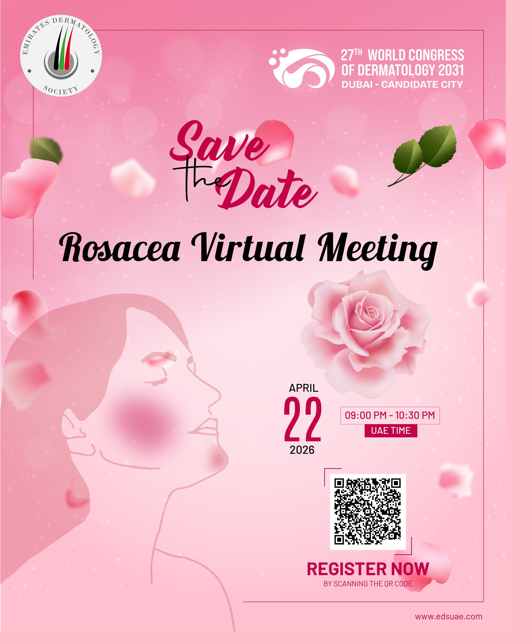 Save the Date! 📅
Join us this Rosacea Awareness Month for an insightful virtual meeting dedicated to understanding and managing Rosacea.
Stay tuned for expert discussions and the latest updates in care.
#RosaceaAwareness #SkinHealth #Dermatology #HealthySkin