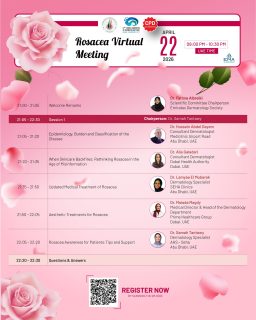 Explore the agenda for our upcoming Rosacea Virtual Meeting this Rosacea Awareness Month.
Join us for expert insights on understanding and managing Rosacea—from triggers to treatment strategies.
Don’t miss this educational session!

#RosaceaAwareness #SkinHealth #Dermatology #HealthySkin