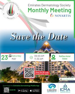 Mark your calendars 📆
The upcoming Emirates Dermatology Society meeting is coming soon—stay tuned for an engaging scientific program and expert sessions.

#EDS #DermatologyMeeting #MedicalCommunity #SkinCare #HealthcareProfessionals