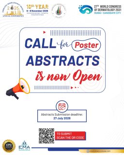Abstract submissions are now open for Emirates Dermatology Society Conference 2026! 🩺

Share your research, clinical insights, and innovative work with the dermatology community.
Submit your abstract and be part of EDSC 2026.

#EDSC2026 #Dermatology #CallForAbstracts #MedicalResearch #Healthcare #DermCommunity #ScientificMeeting