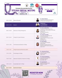 Here’s what’s coming 👇
Take a look at the agenda for our upcoming Vitiligo Virtual Meeting and get ready for an educational and inspiring session.
#VitiligoAwarenessMonth #SkinHealth #DermCommunity #Healthcare #Dermatology