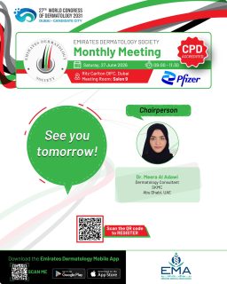 ⏰ Final Reminder!
The Emirates Dermatology Society Meeting is happening tomorrow.

Get ready for an evening of expert-led presentations, scientific discussions, and continuous learning. We look forward to welcoming you.

#EDS #Dermatology #MedicalMeeting #MedicalEducation #Healthcare #ProfessionalDevelopment