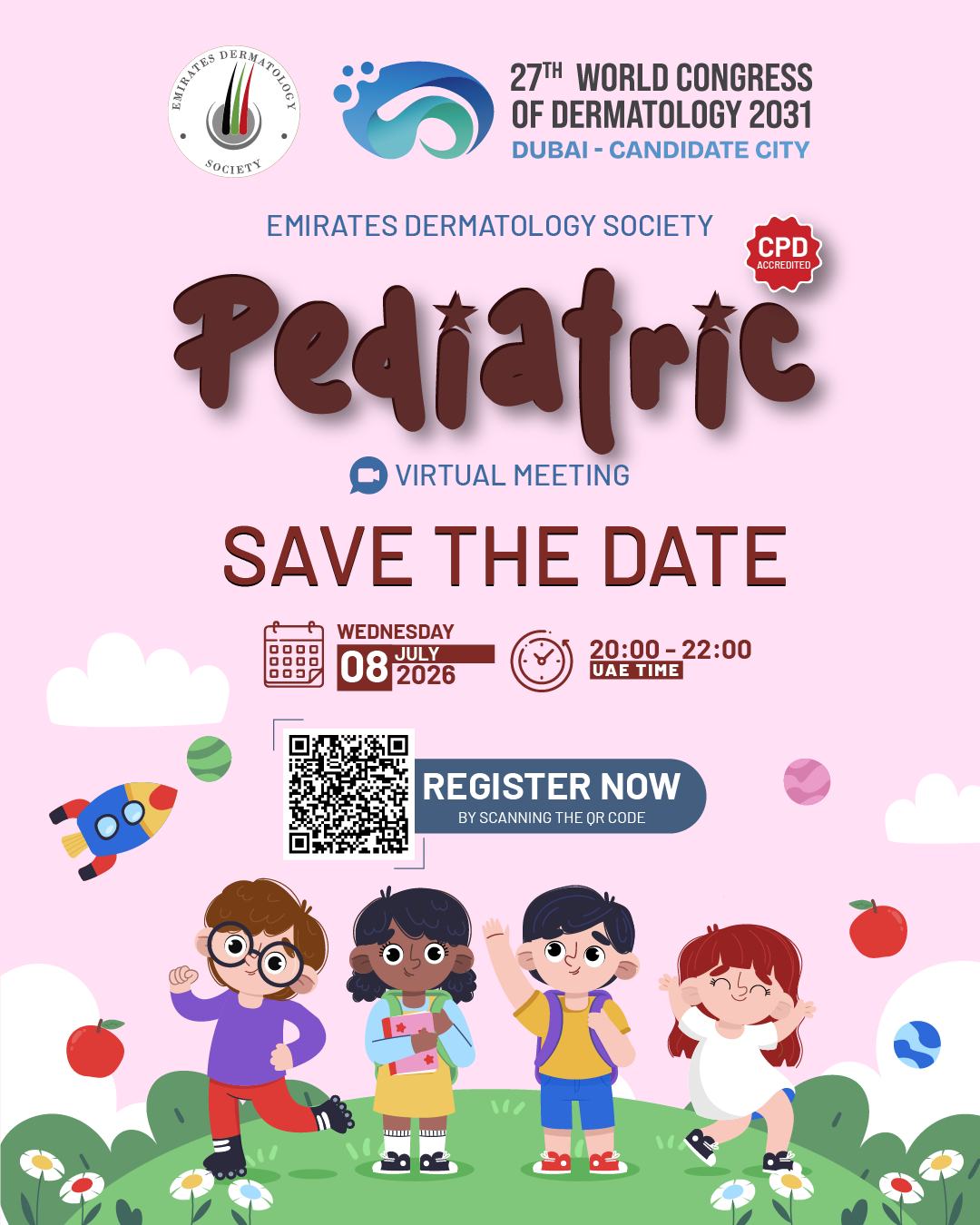 🌟 Save the Date!

Join the EDS Pediatric Virtual Meeting and discover the latest evidence-based approaches, clinical updates, and expert perspectives in pediatric dermatology.
We look forward to welcoming you online!

#EDS #PediatricDermatology #Dermatology #MedicalEducation #Healthcare #VirtualMeeting #DermCommunity