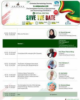 🌍 Mark Your Calendar!
A new international collaboration is on the horizon!
The Emirates Dermatology Society (EDS) and the Senegalese Society of Dermatology and Venereology (SOSEDEV) are coming together for an exciting virtual scientific meeting dedicated to advancing dermatology through education, innovation, and global collaboration.
📅 Save the date and stay tuned for more details.
#EDS #SOSEDEV #Dermatology #GlobalDermatology #MedicalEducation HealthcareProfessionals VirtualEvent SkinHealth