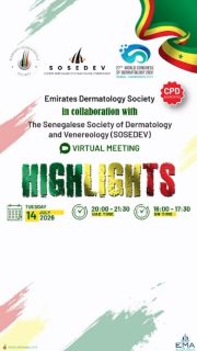 Thank You!
The Emirates Dermatology Society (EDS) extends its sincere appreciation to the Senegalese Society of Dermatology and Venereology (SOSEDEV), our esteemed speakers, moderators, and all attendees for contributing to the success of our virtual meeting.
Together, we continue to strengthen international partnerships, exchange knowledge, and advance excellence in dermatology.
Until next time!
#EmiratesDermatologySociety #SOSEDEV #Dermatology #MedicalEducation #InternationalCollaboration VirtualMeeting SkinHealth