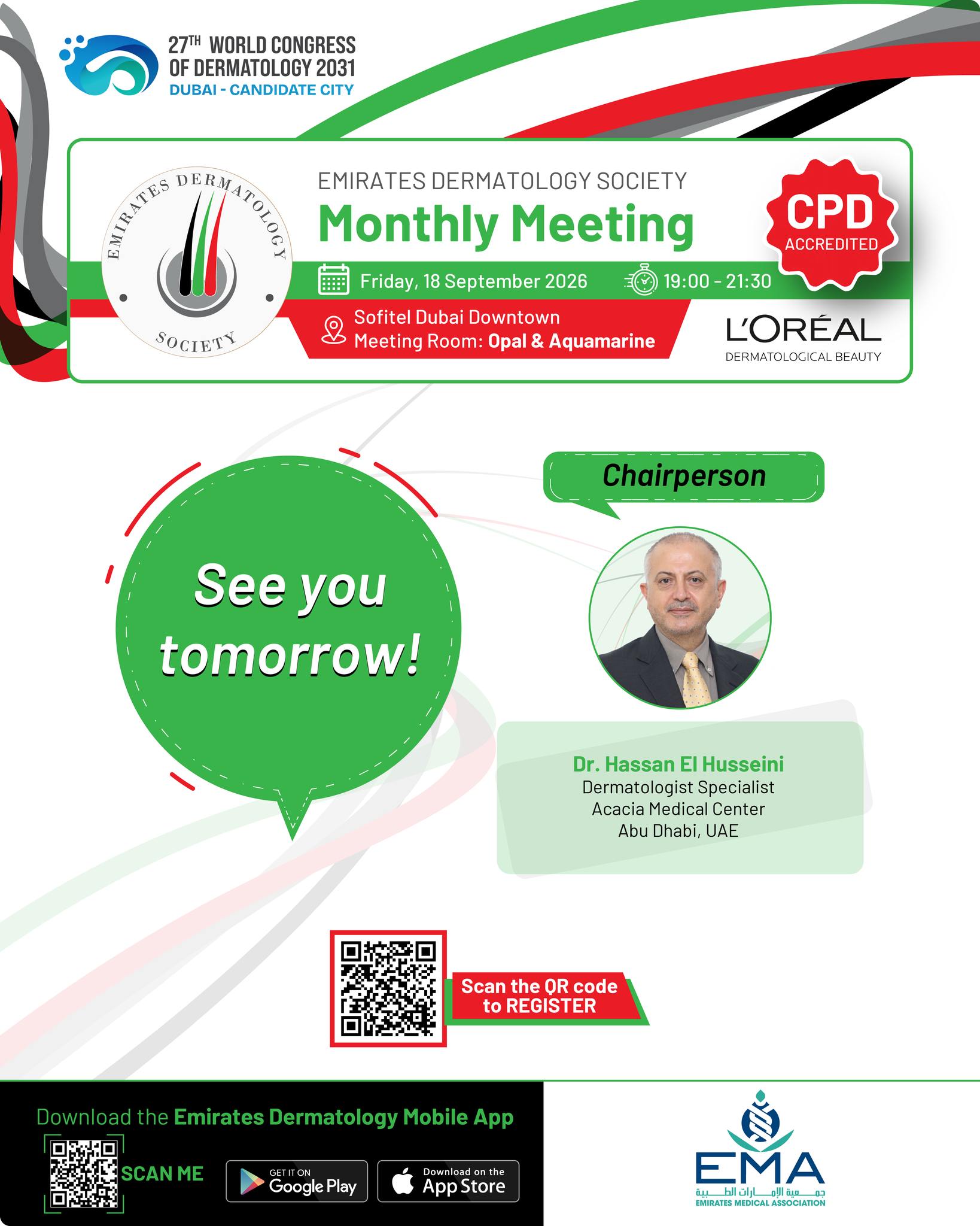 See you tomorrow at the EDS Meeting! ✨

Join us for an inspiring day of scientific updates, expert discussions, and valuable connections in dermatology and aesthetic medicine.

#EDS #Dermatology #AestheticMedicine #SeeYouTomorrow