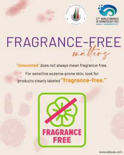 A product that smells good is not always kind to sensitive skin.
When managing eczema, choose products labeled “fragrance-free.” “Unscented” products may still contain fragrance ingredients used to mask scent.

#SensitiveSkin #EczemaFriendly #EczemaCare