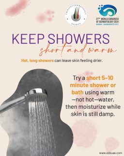 A relaxing shower should not leave your skin feeling tight or uncomfortable.
Short, warm—not hot—showers or baths can be gentler on eczema-prone skin. Follow with moisturizer while skin is still damp to help seal in hydration.

#GentleSkincare #EczemaTips #SkinHealth
