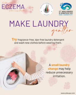 Everyday care can start in the laundry room.
Consider fragrance-free, dye-free detergent and wash new clothes before wearing them. Small routine changes can help create a gentler environment for sensitive skin.

#EczemaRoutine #EczemaTips #SkinCare