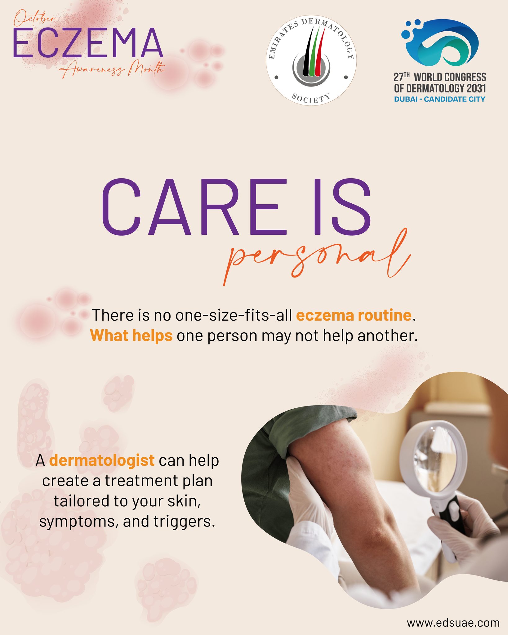 There is no single “right” way to manage eczema.
Daily care, trigger awareness, and a treatment plan tailored by a healthcare professional can all play a role. You deserve support that works for your skin and your life. 💙

#EczemaSupport #Dermatology #EczemaAwarenessMonth