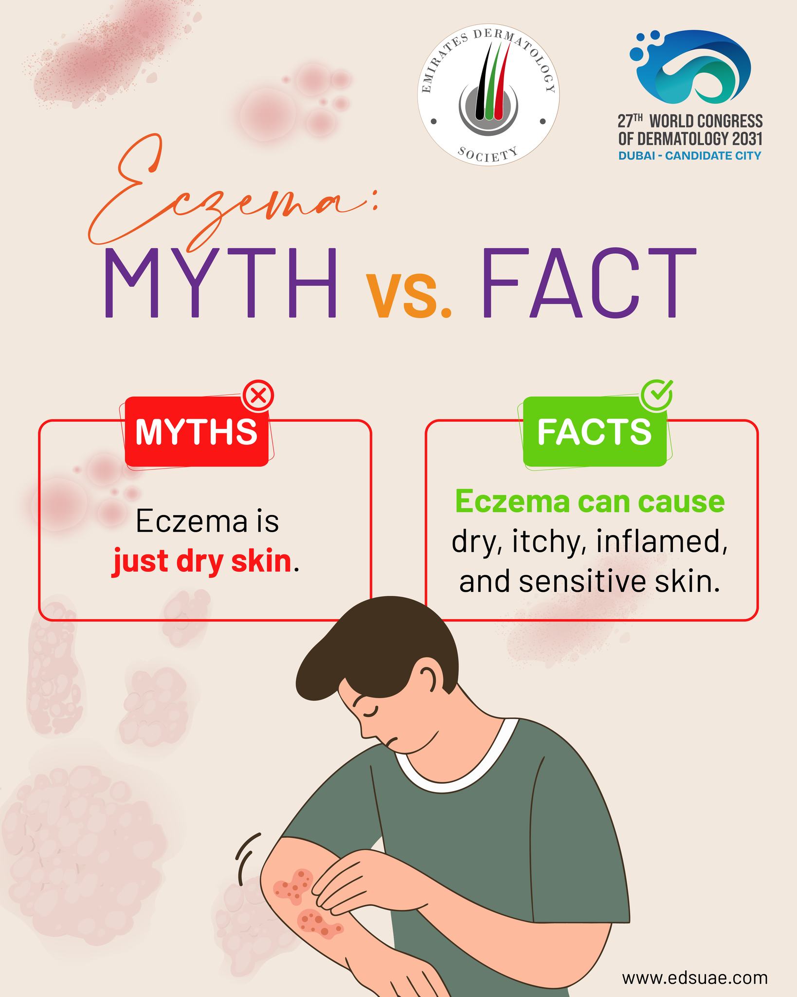 Eczema is more than dry skin. For many people, it can mean persistent itch, discomfort, irritated skin, disrupted sleep, and emotional stress.
A little awareness can make daily life feel less isolating.
#EczemaFacts #AtopicDermatitis #EczemaAwareness #ChronicConditionSupport