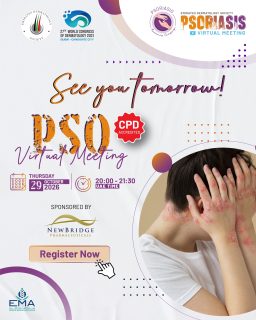 ⏰ Happening Tomorrow: Psoriasis Virtual Meeting

Join us tomorrow for a CPD-accredited evening dedicated to current perspectives and practical learning in psoriasis care.

🗓 Thursday, 29 October 2026
🕗 20:00–21:30 UAE Time
💻 Online 

Register now and be part of the discussion.

#Psoriasis #PsoriasisAwareness #Dermatology #MedicalEducation #CPD #VirtualMeeting #EmiratesDermatologySociety #UAE